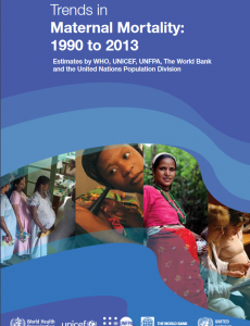 Trends in maternal mortality: 1990 to 2013 Cover